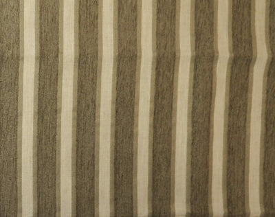 Mink And Cream Stripe Chenille Upholstery Fabric - Soft Options upholstery trim