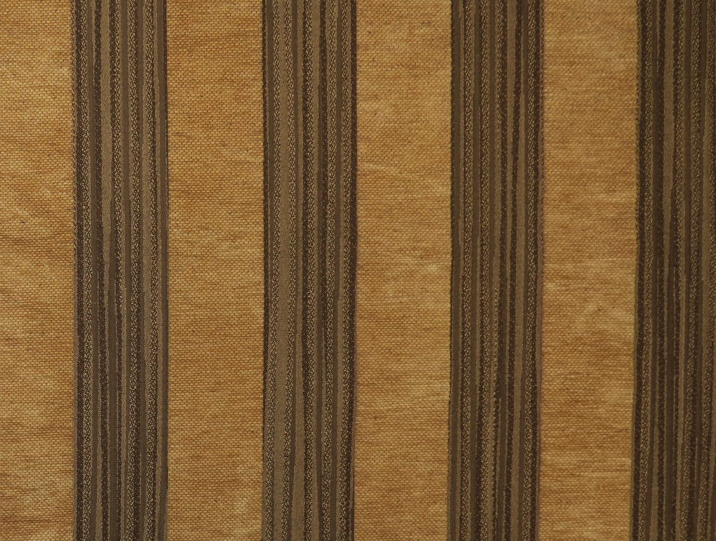 Golden Brown Striped Chenille Upholstery Fabric - Soft Options upholstery trim