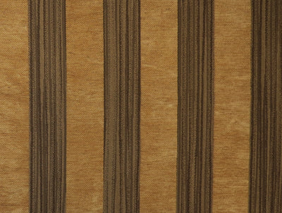 Golden Brown Striped Chenille Upholstery Fabric - Soft Options upholstery trim