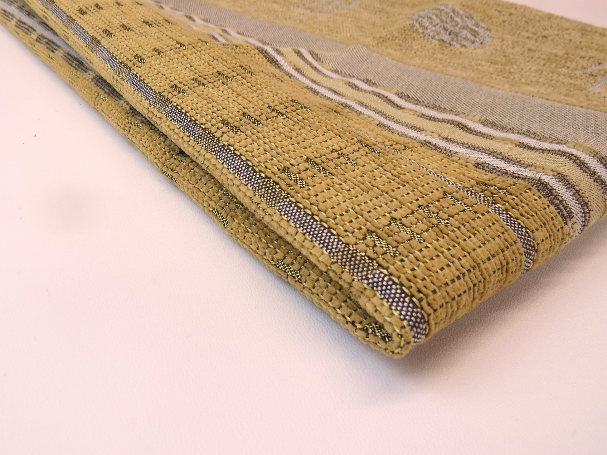 Modern Mixed Brown Stripe Chenille Upholstery Fabric