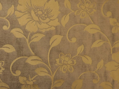 Fawn Floral Brocade Upholstery Fabric - Soft Options upholstery trim