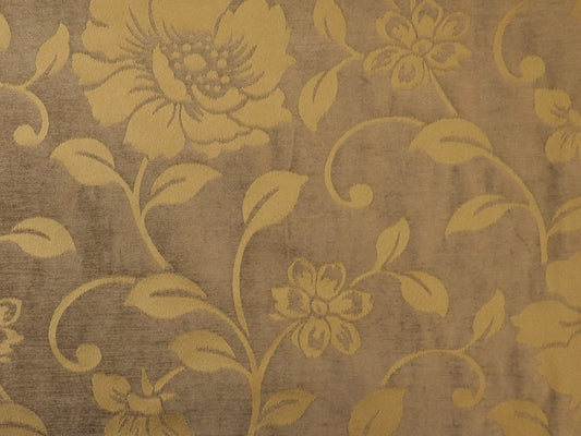 Fawn Floral Brocade Upholstery Fabric - Soft Options upholstery trim