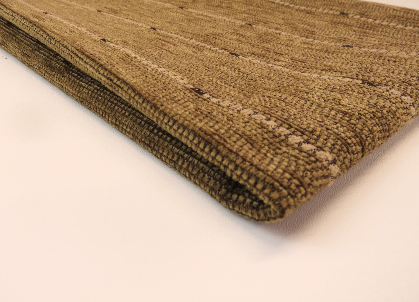 Brown Wide Pinstripe Chenille Upholstery Fabric
