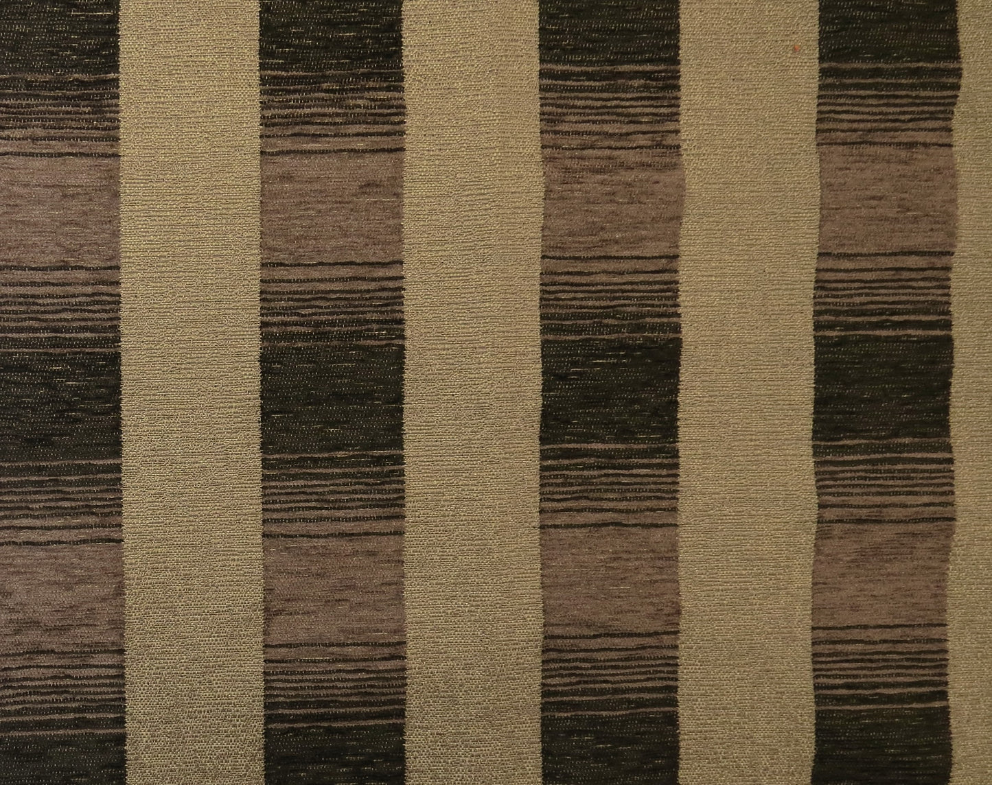 Medium Brown Striped Chenille Upholstery Fabric - Soft Options upholstery trim