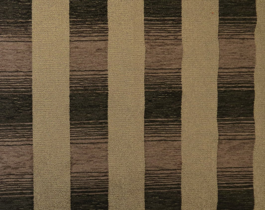 Medium Brown Striped Chenille Upholstery Fabric - Soft Options upholstery trim
