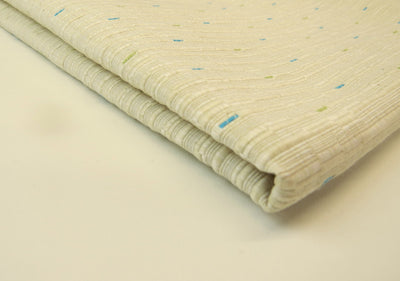 Cream, Blue And Green Ribbed Brocade Upholstery Fabric - Soft Options upholstery trim