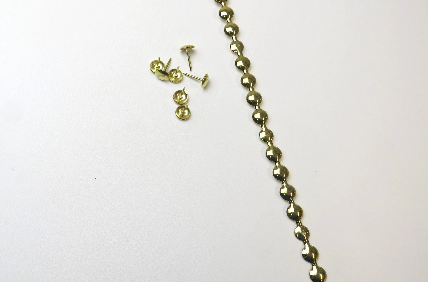 10Mm Gold Decorative Stud Strip + 25 Studs - Soft Options upholstery trim