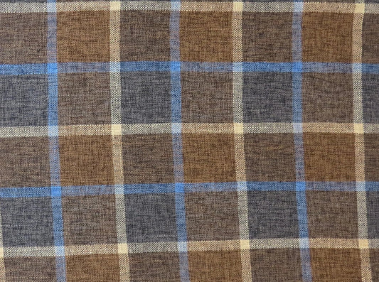 Beaumont Check Saddle - Soft Options upholstery trim
