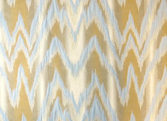 Renaissance Blue Gold Flame - Soft Options upholstery trim