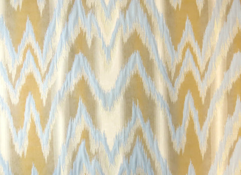 Renaissance Blue Gold Flame - Soft Options upholstery trim