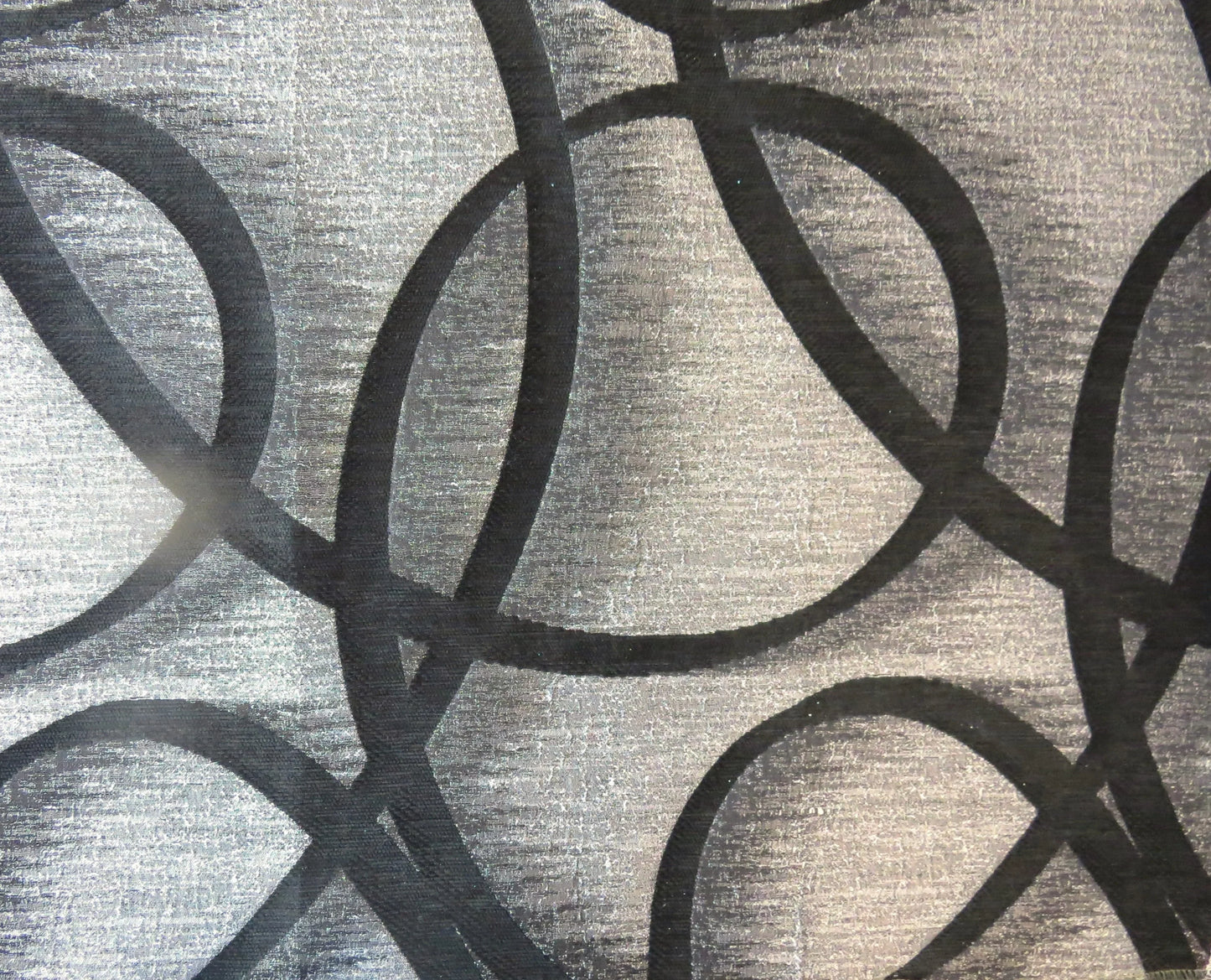 Athens Silver Black Sateen - Soft Options upholstery trim