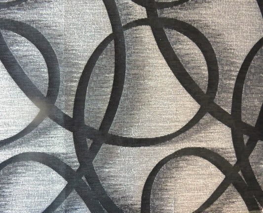 Athens Silver Black Sateen - Soft Options upholstery trim