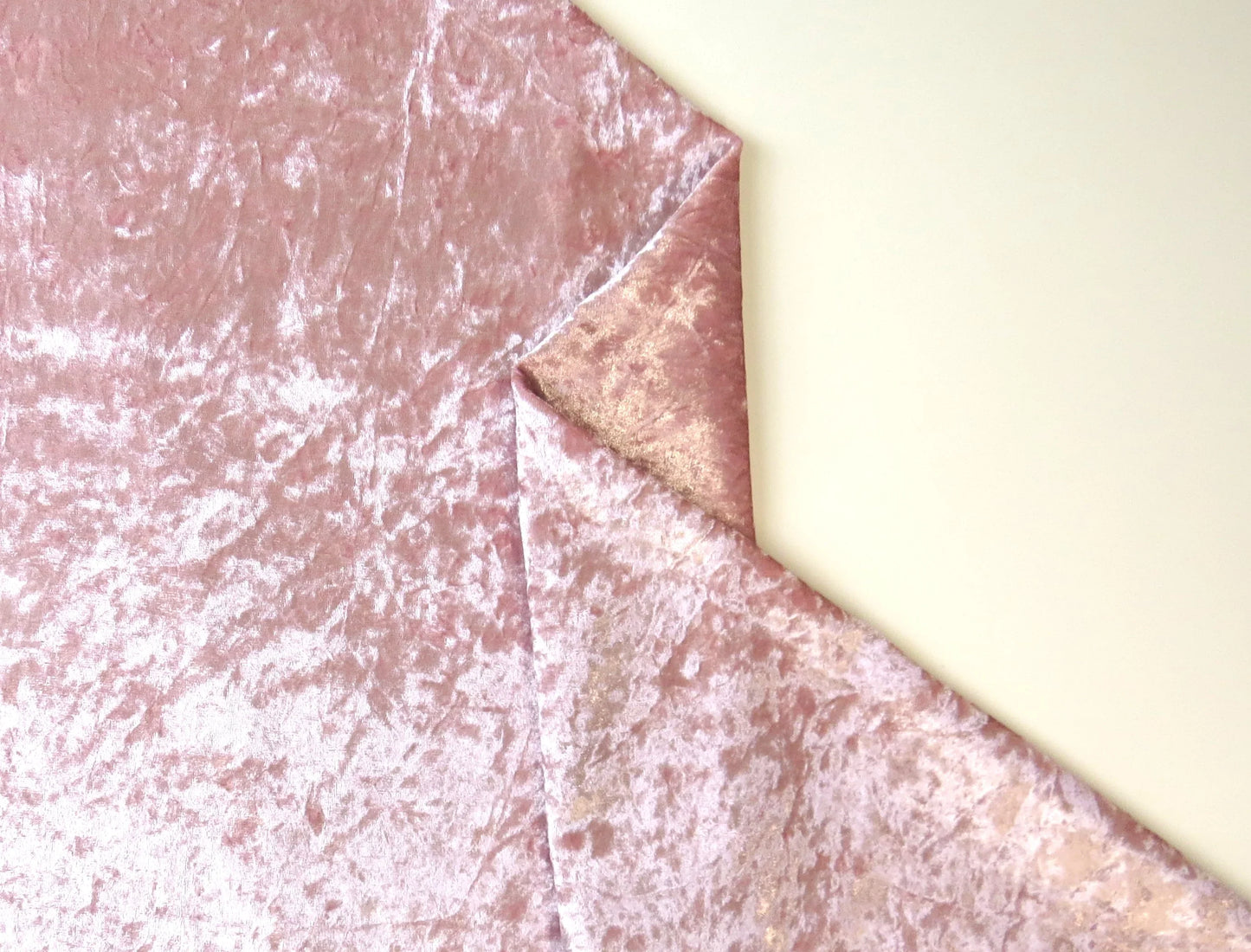 Shimmer Dusky Pink Crushed Velvet