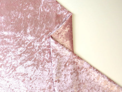 Shimmer Dusky Pink Crushed Velvet