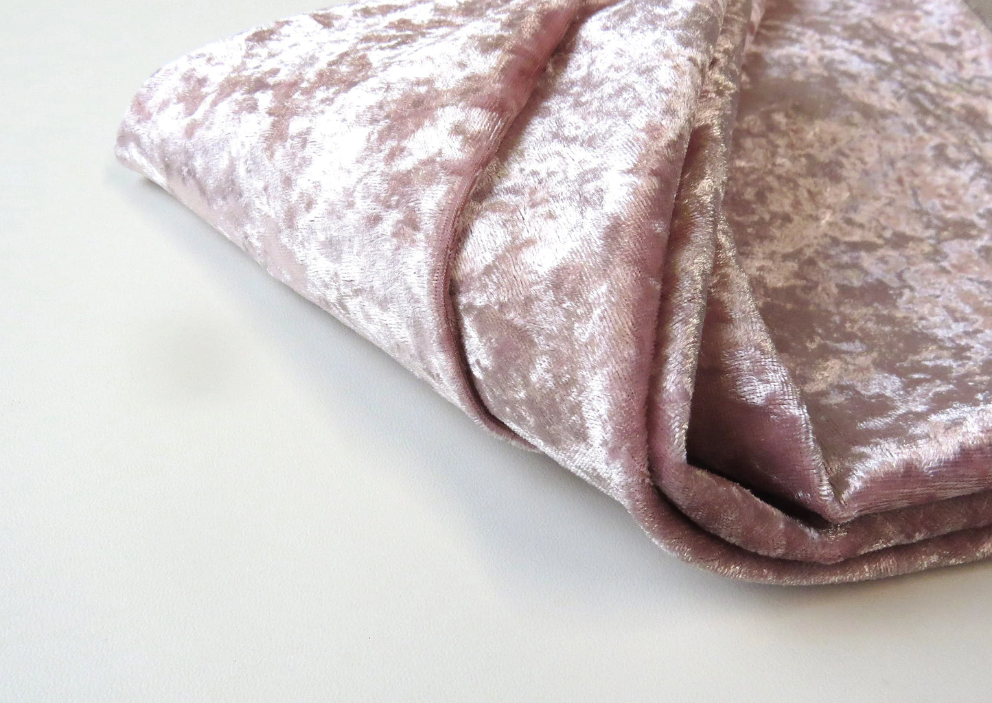 Shimmer Dusky Pink Crushed Velvet