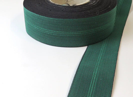 Green Elasticated Webbing - Soft Options upholstery trim